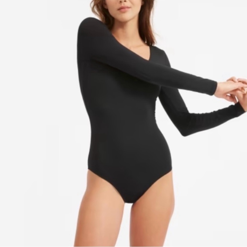 Everlane The Long-Sleeve V-Neck Bodysuit | Thong Bodysuit | NWOT